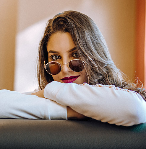 Portrait photography with warm editorial styling