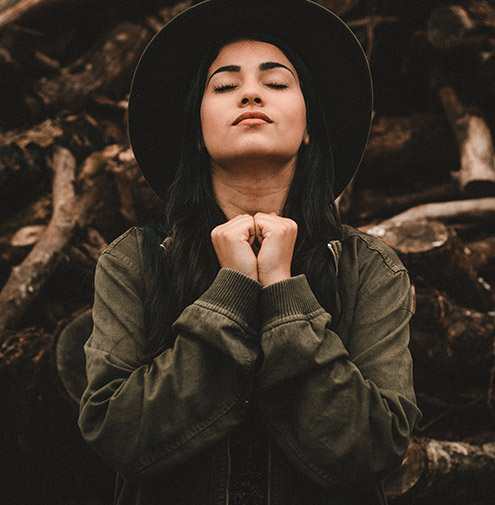Portrait in an outdoor setting